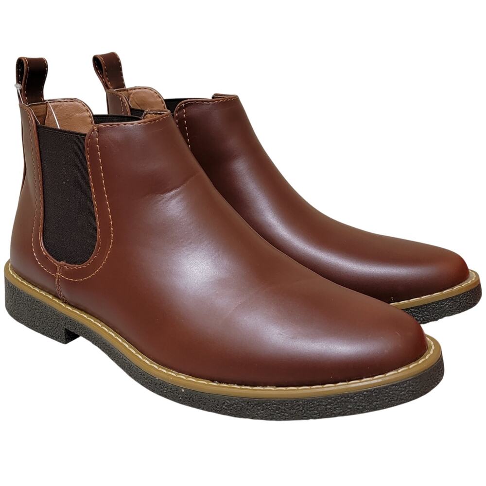 Deer Stags Men Rockland Chelsea Ankle Boots Size US 9M Redwood Vegan Leather